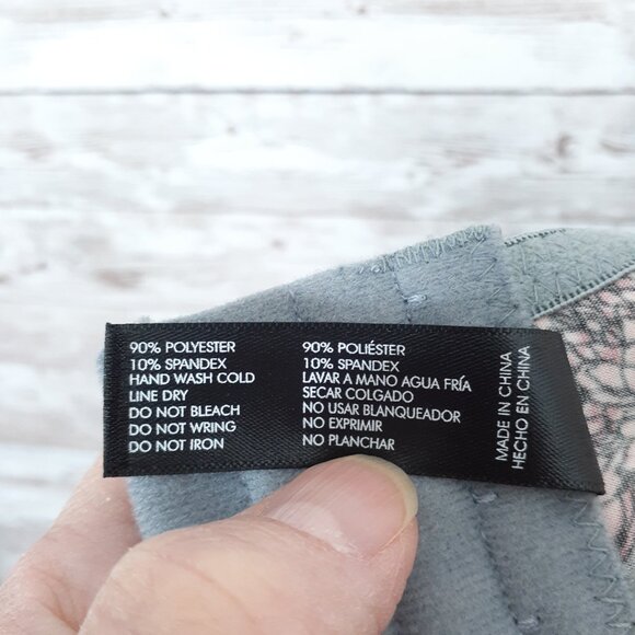 XOXO Womens Padded Push Up Bra 42D Gray Pink Floral Lace Edge 927 - Picture 4 of 4